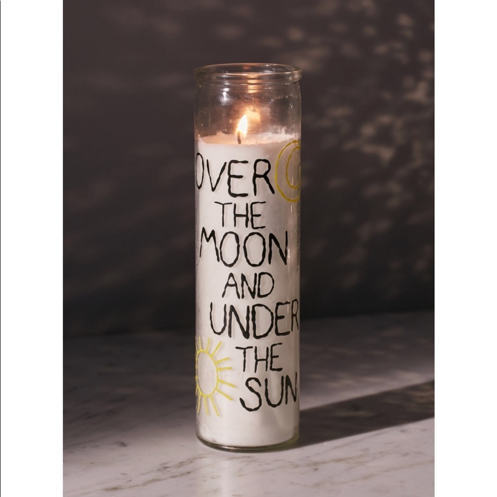 Urban outfitters over the moon under sun candle